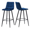 2 Pcs Breakfast Bar Stools High Counter Chair Kitchen Pub Restaurant Barstool