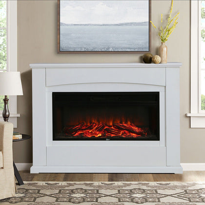 2023 NEW Fireplace Suite Surround Frame Electric Fire Free Standing LED Flame UK