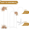 1.5M/1.8M/2M Wedding Arch Backdrop Stand Set of 3 White Metal Arched Frame Decor