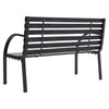 Cast Iron Outdoor Bench Garden 3 Seater Furniture Wood Park Seat Patio Armrest