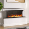 Remote 40inch Fireplace Wall Inset Electric Fire 9 LED Flame 3-side Glass Heater