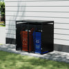 OUTDOOR WHEELIE BIN STORAGE METAL DOUBLE SHED DUSTBIN RUBBISH SCREEN SHELTER NEW