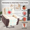 Electric Powered Lift Recliner Sofa Massage Heated Armchairs for Elderly Beige