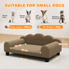 PawHut Dog Sofa Bed, Cat Sofa with Backrest, Armrest, for Small Dogs, Brown