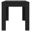Black Oak Dining Table 140x74.5x76 cm - Made of Engineered Wood