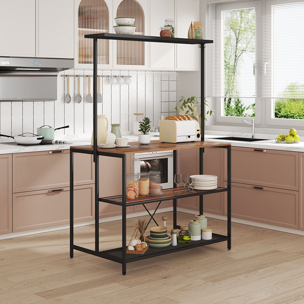 Kitchen Island Counter Top Breakfast Bar Dining Table Along 5 Tiers St ...