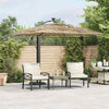 Garden Parasol with LEDs and Steel Brown 246x246x230 Z1O4
