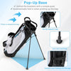 Men's Golf Clubs and Bag Set Golf Stand Bag with 460CC #1 Driver White