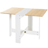 Oak White Folding Dining Table Extendable 6 Seater Space Saving Desk Workstation