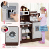 Wooden Kitchen Playset Kids Kitchen Set Toy Kitchen Set-Coffee