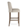 2x Kitchen Breakfast Bar Stool Button Back Linen Padded Counter Chair Barstools