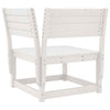 5 Piece Garden Lounge Set White Solid Wood Pine