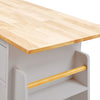 Kitchen Storage Trolley Cart Rolling Island Shelves Cabinet Breakfast Bar Table