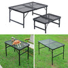 Folding Camping Table Trestle Picnic Party Catering BBQ 2ft 3ft Black Aluminum