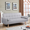 Modern Fabric Sofa Bed 3 Seater Click Clack Living Room Recliner Couch Sofa Grey
