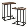 Bedroom C-Shaped End Table for Couch and Bed-Coffee