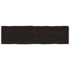 Table Dark Grey 180x50x6 Treated Solid Wood Oak Live M4G1
