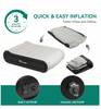 Air Bed With Integrated Pillow & Built-In Electric Pump, Inflatable Mattress