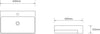 White Semi Recessed Bathroom Basin Ceramic Countertop Sink Rectangle Washbasin