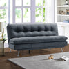 Upholstered 3 Seater Sofa Bed Velvet Recliner Sofabed Clic Clac Soft Padded Seat