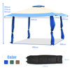 3 x 3m Pop up Outdoor Gazebo Large Patio Party Tent W/ 2-Tier Roof Adjustable