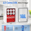 10L Mini Fridge Portabl Table Top Electric Cooler Warmer Ice Box Office Car Home