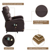 PU Leather Cinema Armchair Sofa Electric Power Lift Riser Massage Recliner Chair