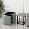 Dining Breakfast Stools 5x Cube PU Cube Nesting Footstool Ottoman Vanity Chair