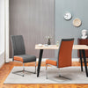 2PCS Velvet Dining Chairs High Back Metal Leg Design Dinging Room Kitchen Grey