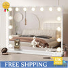 Bluetooth Hollywood Vanity Make Up Mirror with Lights 15 LED Light Up 58 × 48 cm