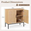 Kitchen Storage Cabinet 2-Door Buffet Sideboard with Adjustable Shelf