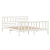 Bed Frame White Solid Wood 120x200 H0H3