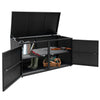 PE Wicker Storage Bin Garden Patio 330L 2-Tier Rattan Deck Box w/Lid-Black