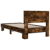 Smoked Oak 90 x 200 Wooden Bed E5O6