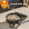 Portable Outdoor Propane Fire Pit Small Round Fire Bowl Camping