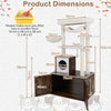 153CM Tall Cat Tower Multi-level Cat Condo Furniture for Indoor Cats Brown