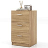 Bedroom Space-saving Night Chest of Drawers-Natural