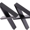 Set of 2 Industrial Table Parts Black Metal Table Legs Office Bench Worktop Desk