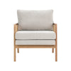 Scandi Solid Wooden Frame Chair Wicker Armchair Tub Sofa Fabric Upholstered Seat