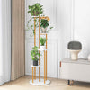 Indoor Metal Plant Stand Tall Corner Plant Shelf-White
