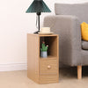 Slim Bedside Table Cabinet with Drawer for Bedroom Sofa Side Table End Tables
