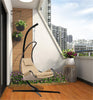 85" Metal Hammock Chair Stand Air Porch Swing Hanging Chair Holder Freestanding