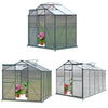 Clear Garden Grow Polycarbonate Aluminium Greenhouse Plants Shelter Sliding Door