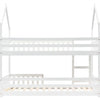 Kids Bunk Beds Wooden Single Size Bed Treehouse Bed Pine Wood Bed Frame White
