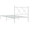 Bed Frame with Headboard Metal White 90 x 200 G7C7