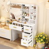 Dressing Table with Golden Handle 4 big Drawers and sliding Mirrow Makeup Desk