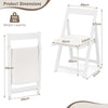 Upholstered Side Chairs Set of 2 Foldable Dining Chair Set-White