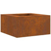 Fire Pit Square 80x80x40 cm Weathering Steel