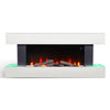 Electric Fireplace Suite Fire LED 7 Color Flames MDF Surround Heater Wall Mount