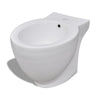 Stand Toilet & Bidet Set White Ceramic M4Y3